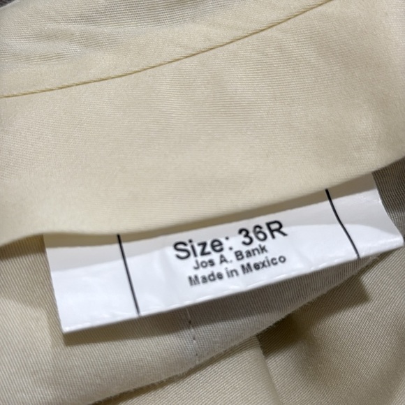 Jos A Bank Traveler Mens Sz 36R Tan Tailored fit 💯 Wool Suit pants lightweight - Picture 3 of 6